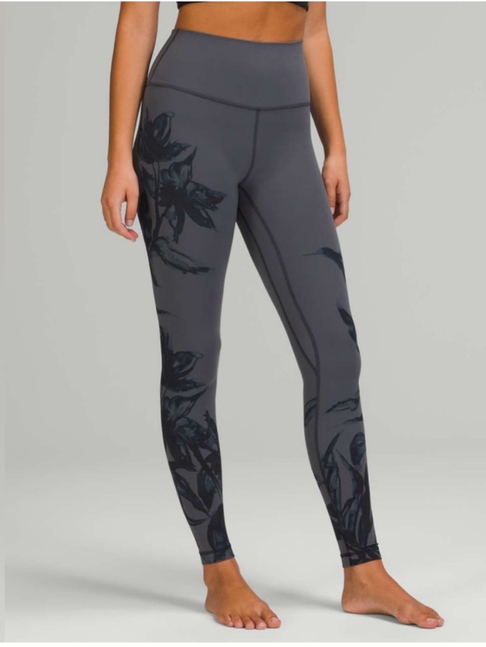 Lululemon Align 28" Botanical Bloom Anchor Multi - Grey Black Floral